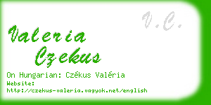 valeria czekus business card